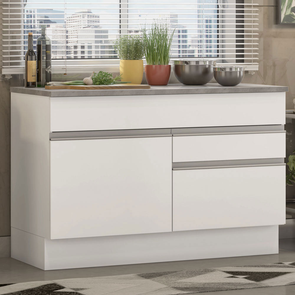 Mueble de Cocina Glamy 120 cm - Mostrador para Lavadero con Encimera