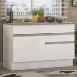 Mueble de Cocina Glamy 120 cm - Mostrador para Lavadero con Encimera