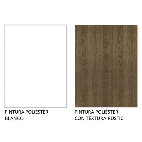 Alacena 70 cm 2 Puertas Blanco/Marrón Glamy Madesa
