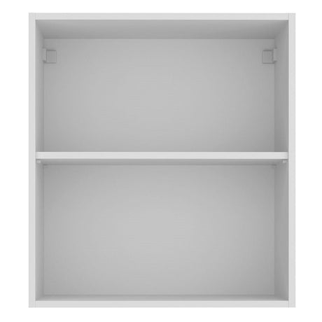Alacena 60 cm 1 Puerta 2 Compartimentos Blanco/Marrón Glamy Madesa