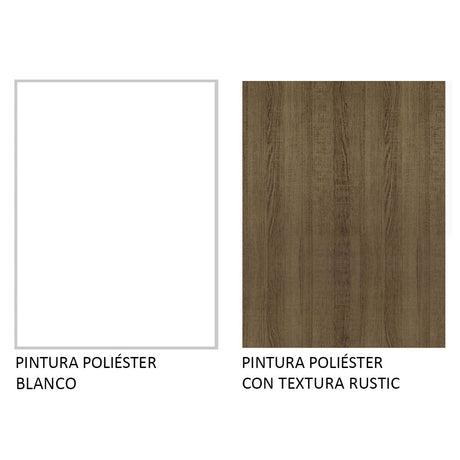 Cocina Integral Esquinera 329cm Blanco/Marrón Glamy Madesa 01