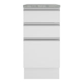 Mueble de Cocina Madesa Glamy 40 cm 3 Cajones Blanco