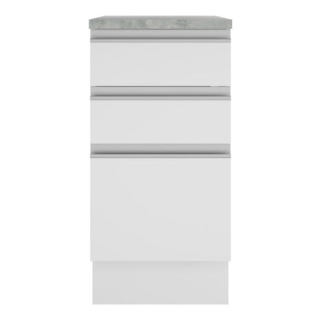 Mueble de Cocina Madesa Glamy 40 cm 3 Cajones Blanco