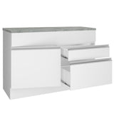 Mueble de Cocina Glamy 120 cm - Mostrador para Lavadero con Encimera