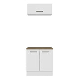 Mueble Integral Multiuso Garaje 80cm Blanco/Marrón