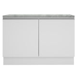 Mueble de Cocina para Fregadero Madesa Glamy 120 cm 2 Puertas (con Tablero) Blanco