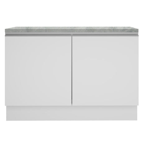 Mueble de Cocina para Fregadero Madesa Glamy 120 cm 2 Puertas (con Tablero) Blanco