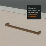 Gabinete Bajo 60 cm 3 Cajones Blanco/Crema Agata