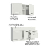 Cocina Compacta 150cm Blanco Agata Madesa 02