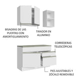 Cocina Compacta 120cm Blanco Glamy Madesa 08