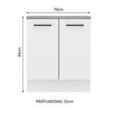 Mueble de Cocina  70 cm 2 Puertas Blanco Agata Madesa