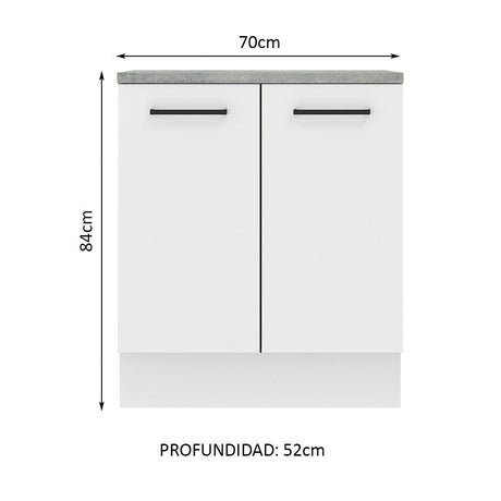 Mueble de Cocina  70 cm 2 Puertas Blanco Agata Madesa