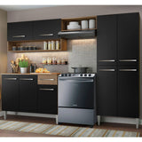 Cocina Integral 229cm Marrón/Negro Emilly Pop 02