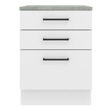 Mueble de Cocina 60 cm 3 Cajones Blanco Agata Madesa
