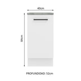 Mueble de Cocina 40 cm 1 Puerta Blanco Agata Madesa