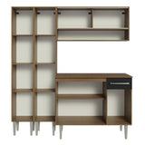 Cocina Compacta 169cm Sin Mesón De Acero Marrón/Negro Emilly Madesa 13