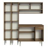 Cocina Compacta 169cm Sin Mesón De Acero Marrón Emilly Madesa 13