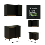 Cocina Integral Esquinera 382cm Negro Reims 01