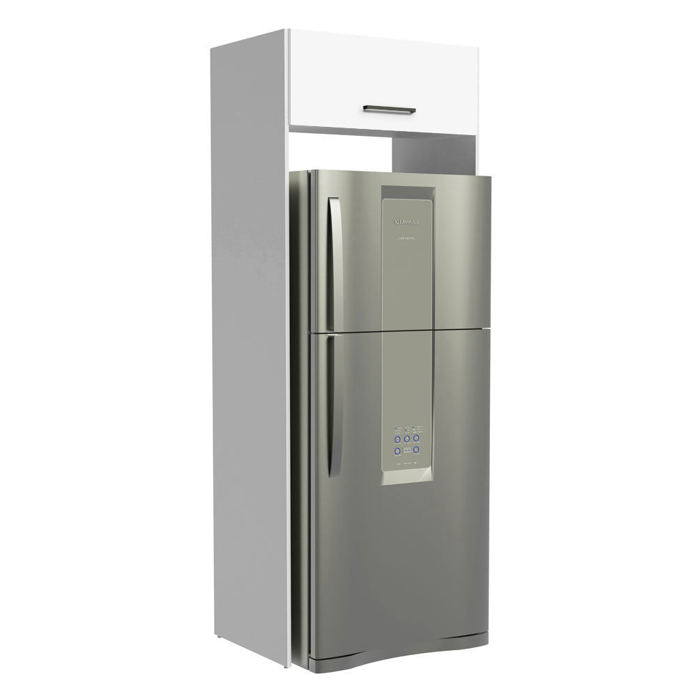 Mueble de Cocina para Refrigerador 1 Puerta Abatible Blanco Agata