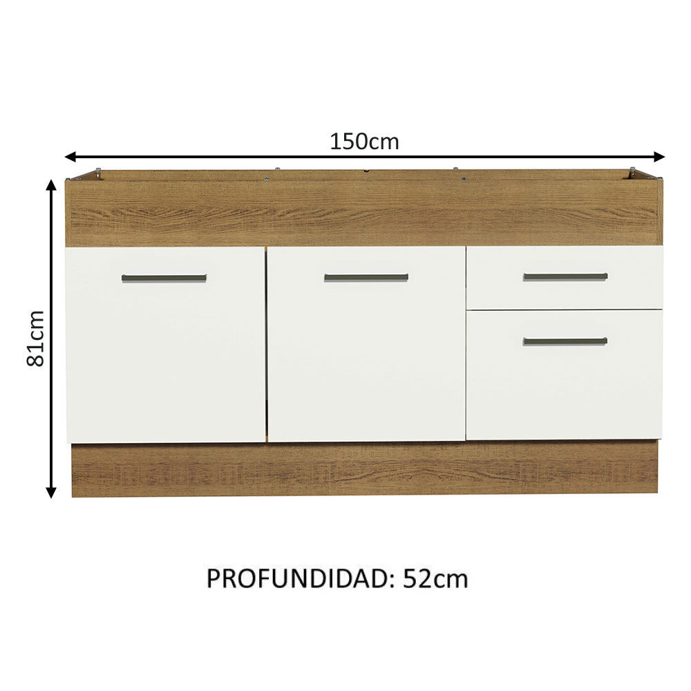 Mueble de Cocina Agata 150 cm - Mostrador para Lavadero
