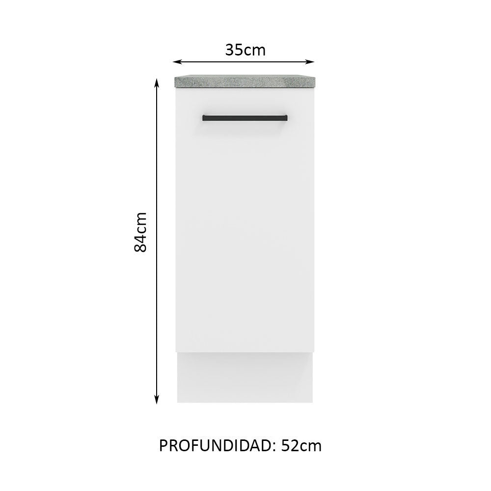 Mueble de Cocina 35 cm 1 Puerta Blanco Agata Madesa