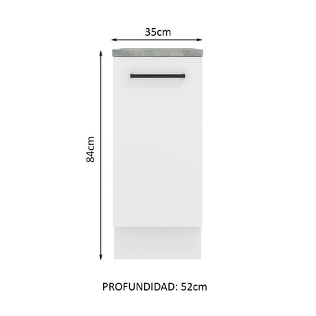 Mueble de Cocina 35 cm 1 Puerta Blanco Agata Madesa