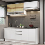 Cocina Integral con Lavadero 200cm Glamy 09 Blanco