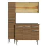 Cocina Compacta 137cm Sin Mesón De Acero Marrón Emilly Madesa 06