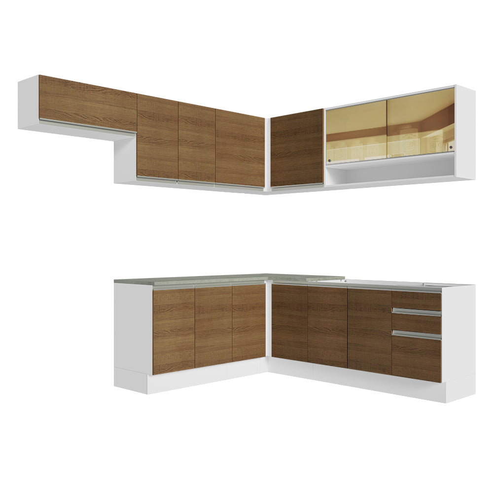 Mueble de Cocina Integral de Esquina Glamy 469 cm 01