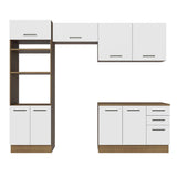 Cocina Integral 270cm Marrón/Blanco Agata 07