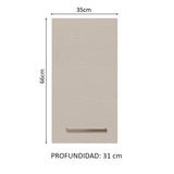 Gabinete Superior 35 cm 1 Puerta Agata Blanco/Crema
