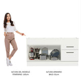Mueble Inferior de Cocina Madesa Agata 150cm Blanco