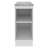 Mueble de Cocina Madesa Glamy 35 cm 1 Puerta Blanco/Marrón
