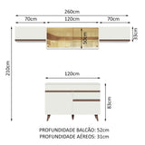Cocina Integral 260 cm Blanco Reims 03
