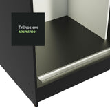 Clóset Matrimonial Reno 3 Puertas Correderas con Espejos Negro