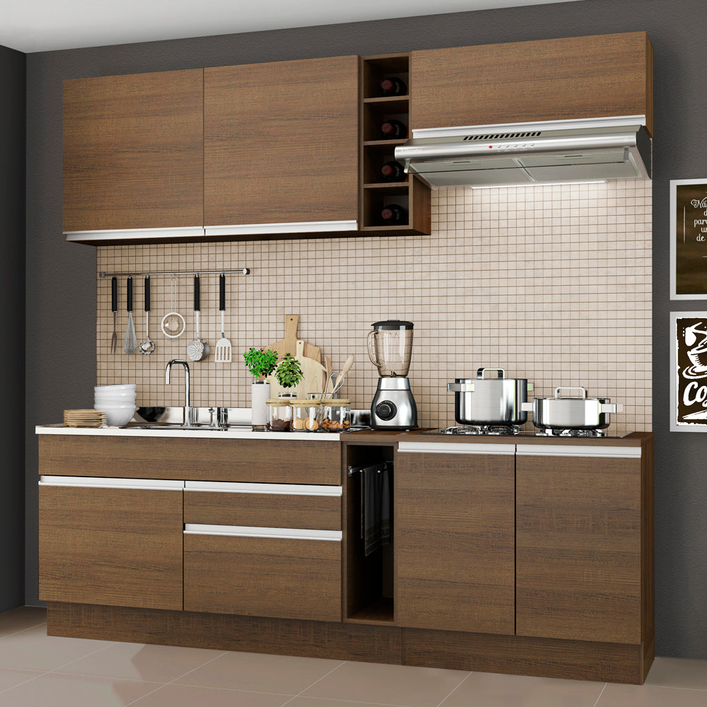Cocina Integral 220 cm Marrón Parma 03