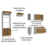 Cocina Integral 270cm Blanco/Marrón Jade 09