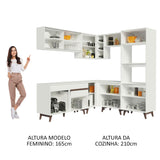 Cocina Integral de Esquina 402cm Blanco Reims 01