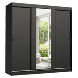 Clóset Matrimonial Reno 3 Puertas Correderas con Espejo Negro