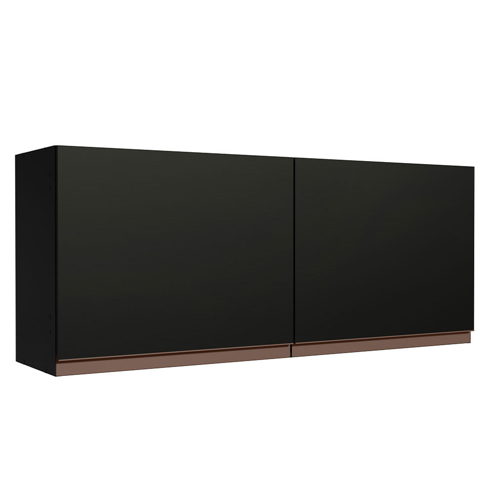 Gabinete Superior 120 x 50 cm 2 Puertas Reims Negro