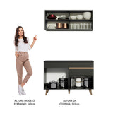 Cocina Integral 120cm Negro Reims 01