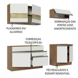 Cocina Compacta 200cm Marrón/Blanco Glamy Madesa 07