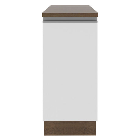 Mueble de Cocina Madesa Glamy 35 cm 1 Puerta Marrón/Blanco