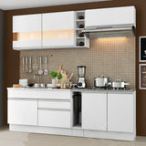 Cocina Integral 220 cm Blanco Parma 02