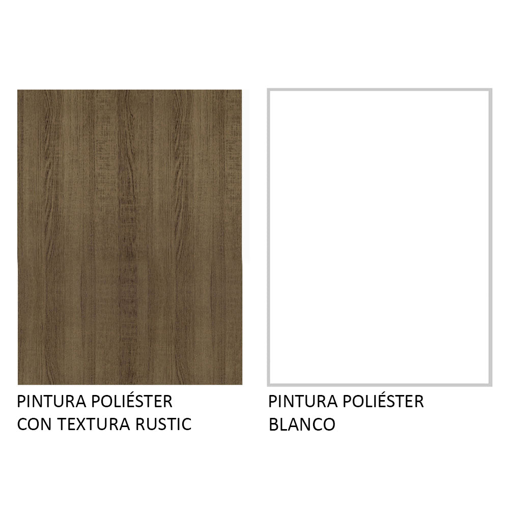 Cocina Integral Esquinera 417cm Marrón/Blanco Emilly Madesa 02