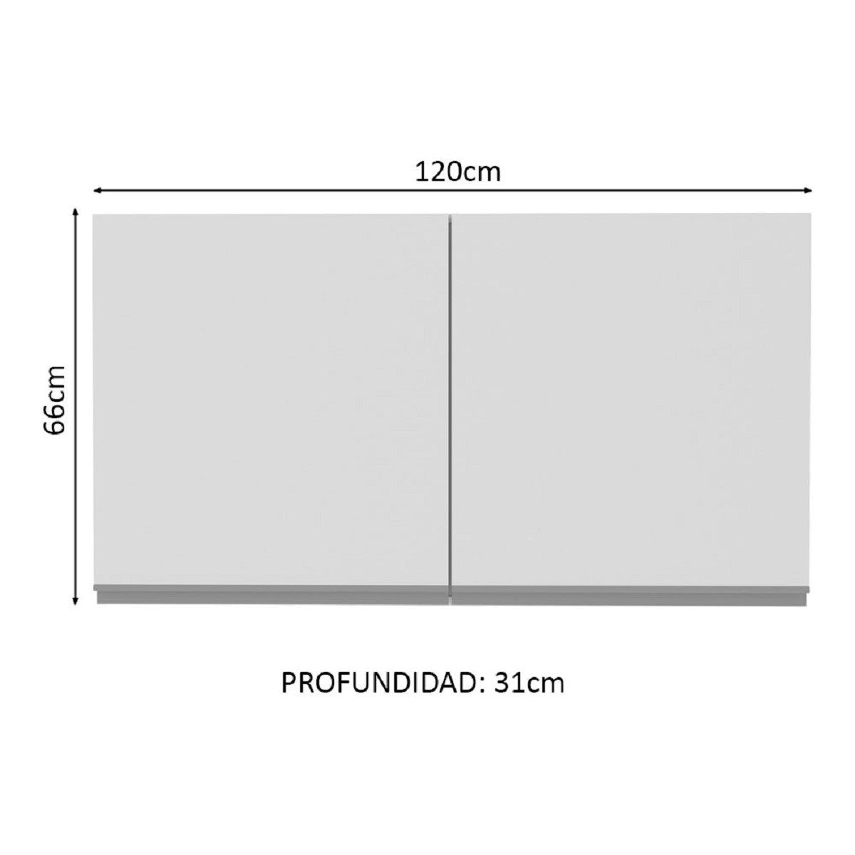 Alacena de Cocina Glamy 120 cm 2 Puertas