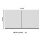 Alacena de Cocina Glamy 120 cm 2 Puertas