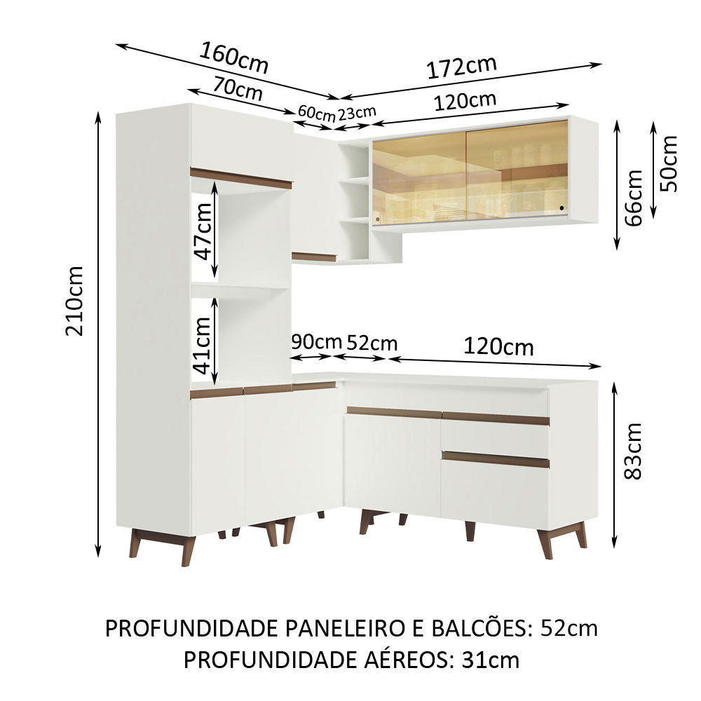 Cocina Integral Esquinera 332cm Blanco Reims 01