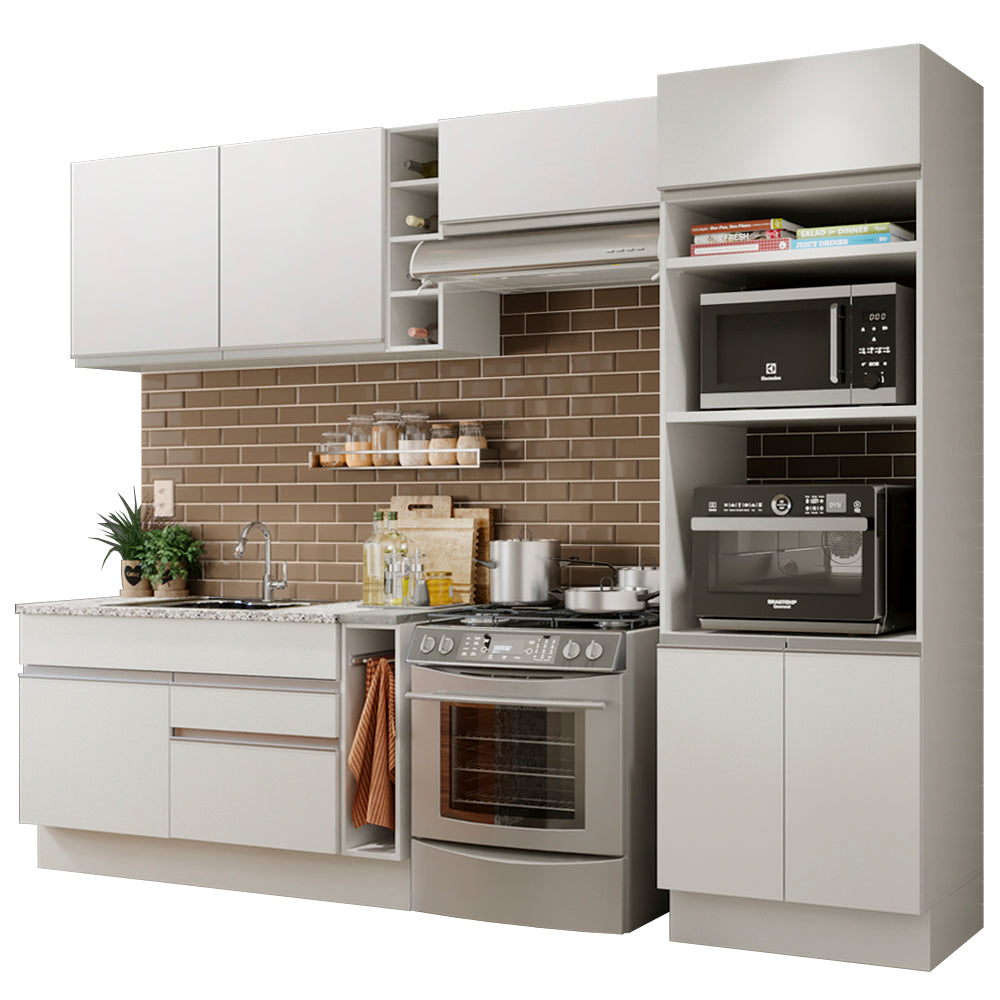 Cocina Integral 290cm Blanco Cristal 09