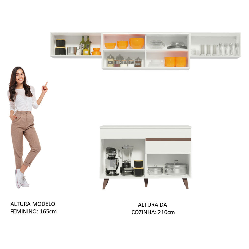 Cocina Integral 260 cm Blanco Reims 03